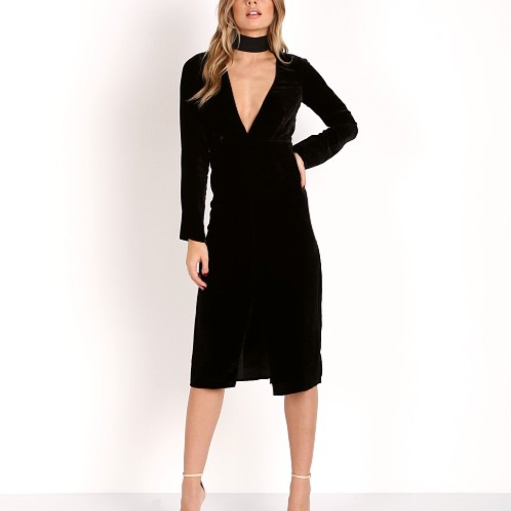 Nwt For Love & Lemons Collette Midi Dress